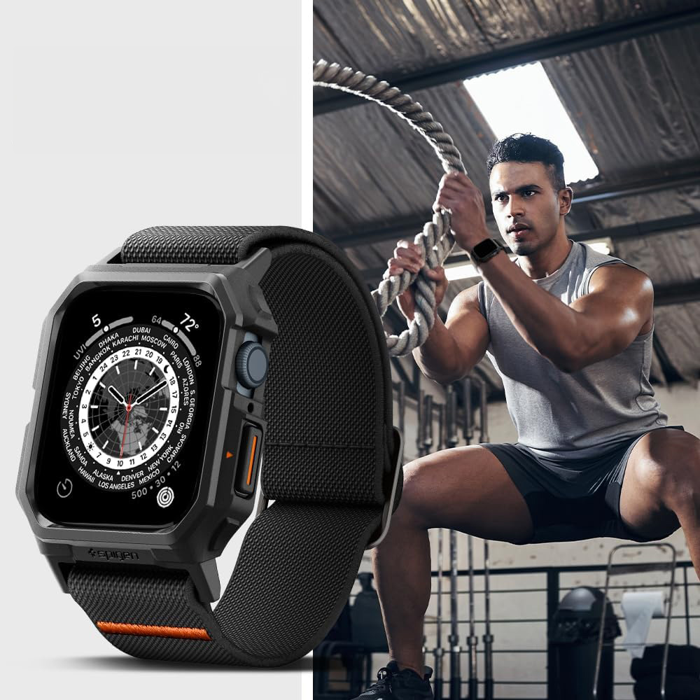 Pasek Spigen Lite Fit Pro do Apple Watch 45/44 mm, czarny